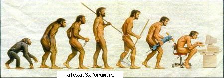 Poze haioase - Evolutia omului cam asa arata. Ma rog au uitat sa - Poze