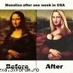 Poze haioase - Mona Lisa dupa o saptamana in USA - Poze